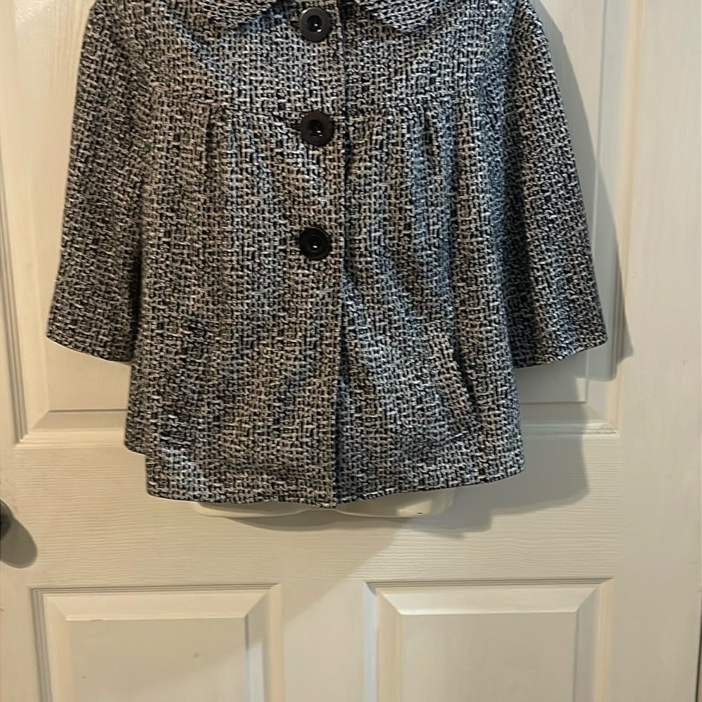 Briggs New York Women's Black and White Textured Blazer